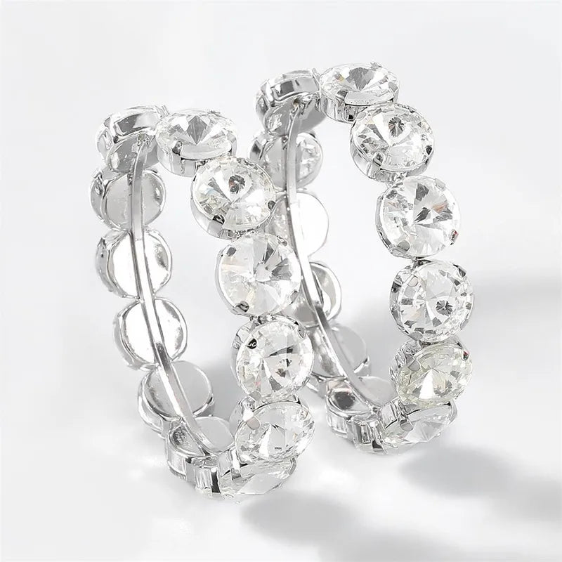 Luxe Crystal Hoops